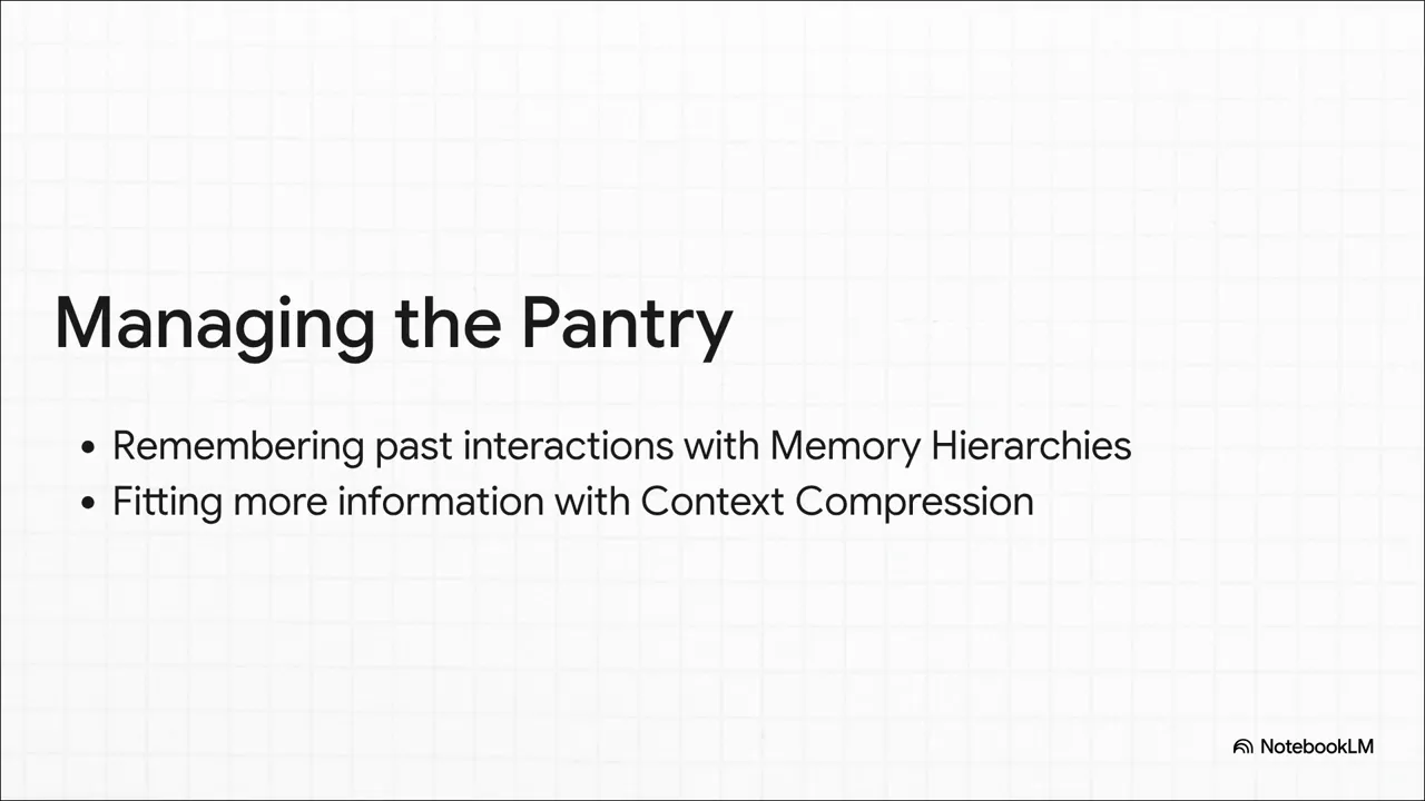 Context management and memory hierarchies
